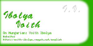 ibolya voith business card